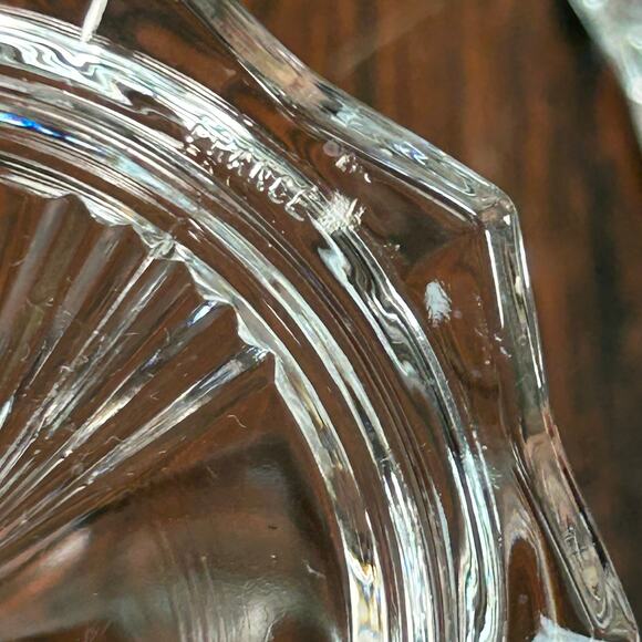 Vintage French Riem Glass Coasters Set of 6 – Starburst Cut Design Tableware - Picture 5 of 10